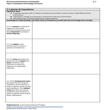 2.1 species and populations notes
