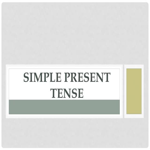 present simple tense for elementary students | PPTX