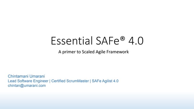 Essential SAFe® 4.0