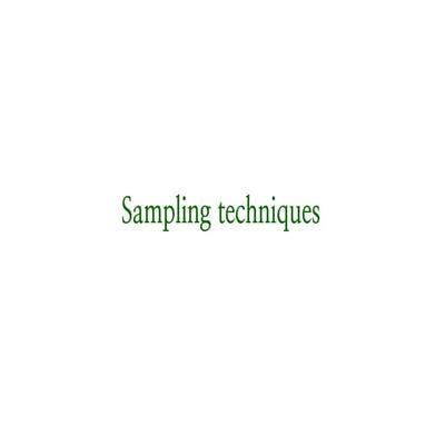 2. sampling techniques