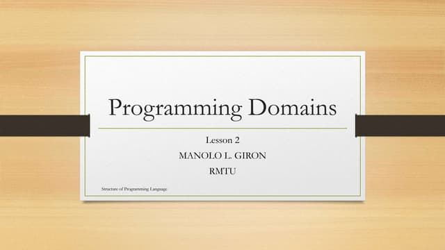 2. pl domain