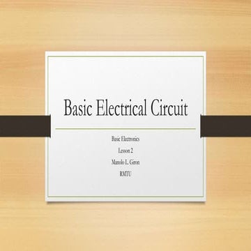 2. Basic Electronics Circuit