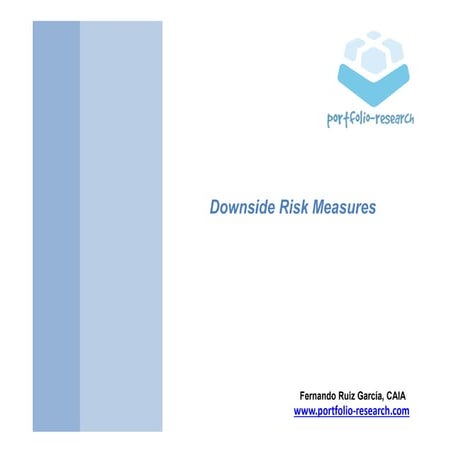 Downside Risk Measures | PDF