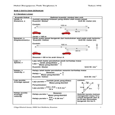 2.0 daya dan gerakan