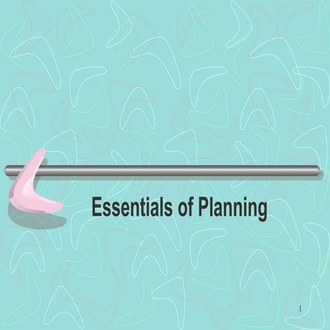 essentials of planning