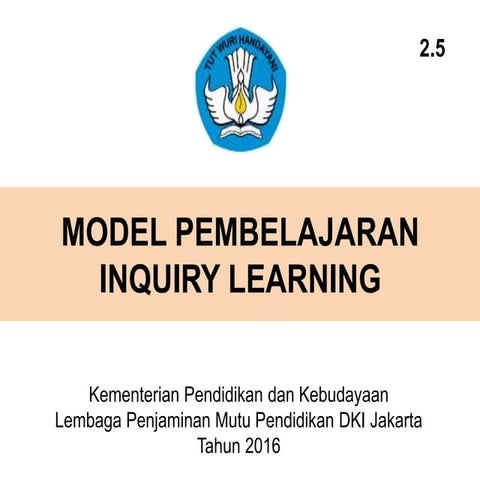 2.5 model pembelajaran INQUIRY LEARNING
