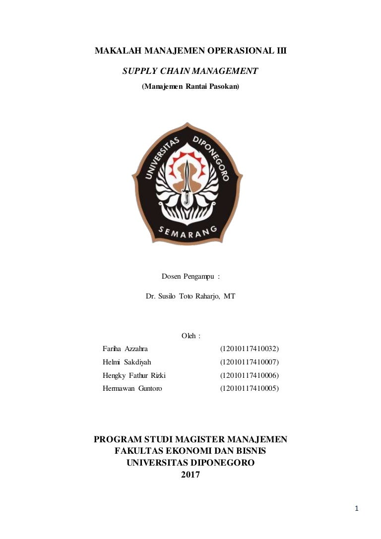 Contoh Makalah Supply Chain Management Dikdasmen Contoh Makalah Supply Chain Management Dikdasmen