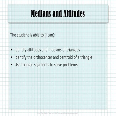 2.5.7 Medians and Altitudes | PDF