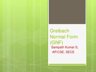 2.8 normal forms gnf & problems