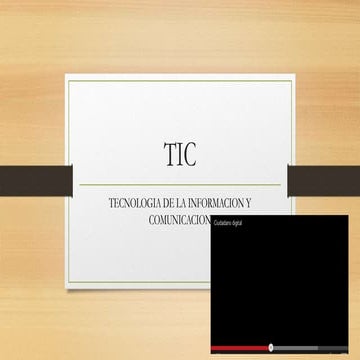 ¿Que son las tic? | PPT