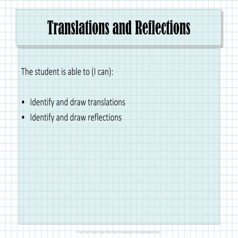 2.6.1 Translations and Reflections