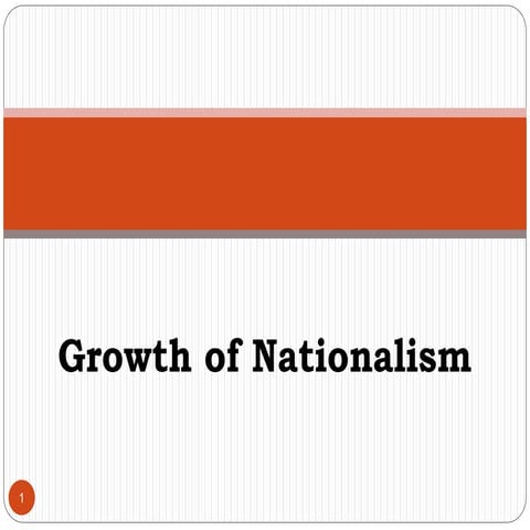 Growth of Nationalism
