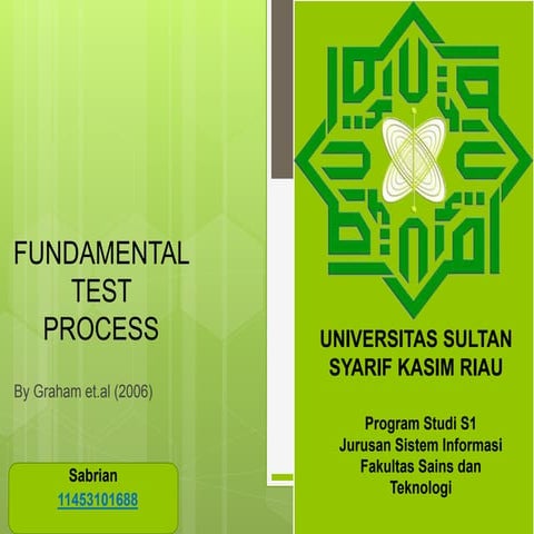 2 . fundamental test process