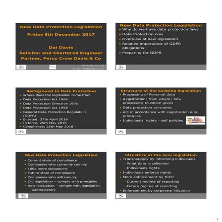 Dai Davies - GDPR Presentation