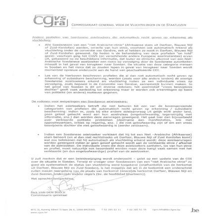 La note du CGRA (2/2)