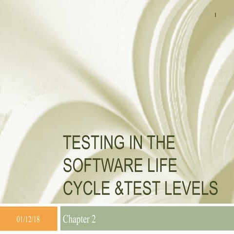 2.testing in the software life cycle 