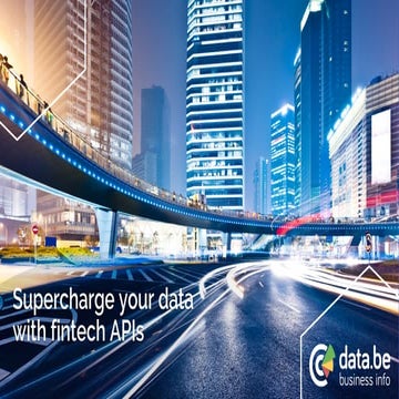 FinTech Belgium MeetUp on APIs 16/11/17 - Supercharge your data with fintech ...