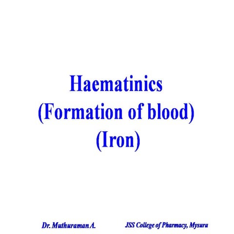 2.1.2 haematinics, anticoagulants and haemostatic agents | PDF