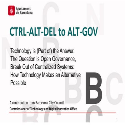 CRTL-ALT-DEL to ALT-GOV by Joan Batlle Monserrat