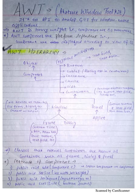 Advanced JAVA Notes
