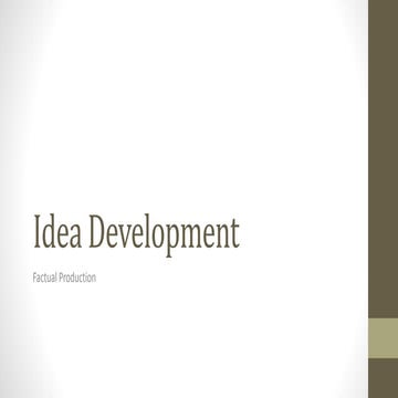 2. idea development