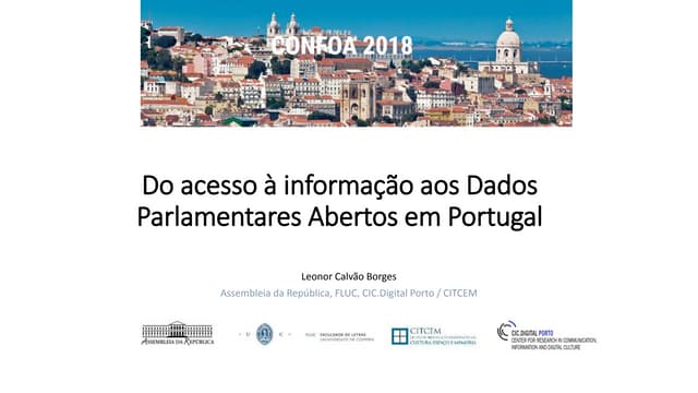 Do acesso à informação aos Dados Parlamentares Abertos em Portugal