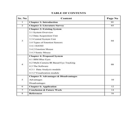 2.table of contents (blue eye technology)