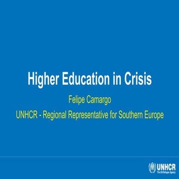 Felipe Camargo, Regional Representative for Southern Europe, UNHCR
