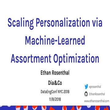 Scaling Personalization via Machine-Learned Assortment Optimization