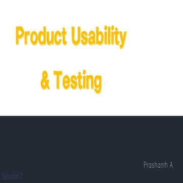 2. product usability & testing