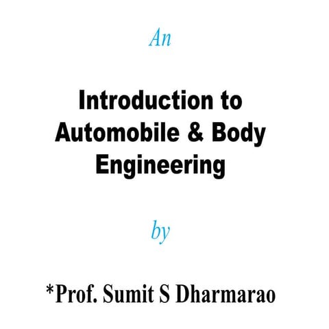 2. introduction to automobile & body engineering.
