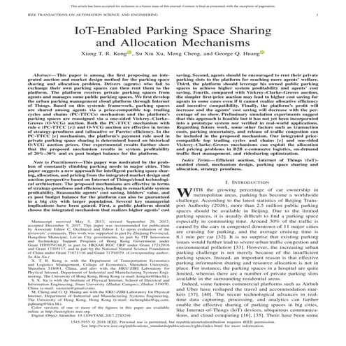 2. io t enabled parking space sharing