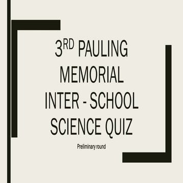3rd Pauling - Prelims