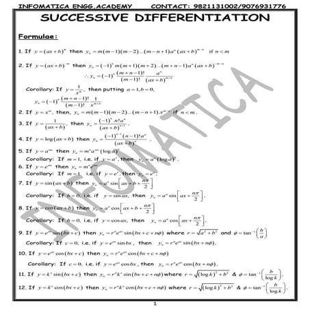 2. successive differentiation