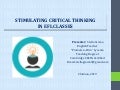 Building Critical Thinking Skills