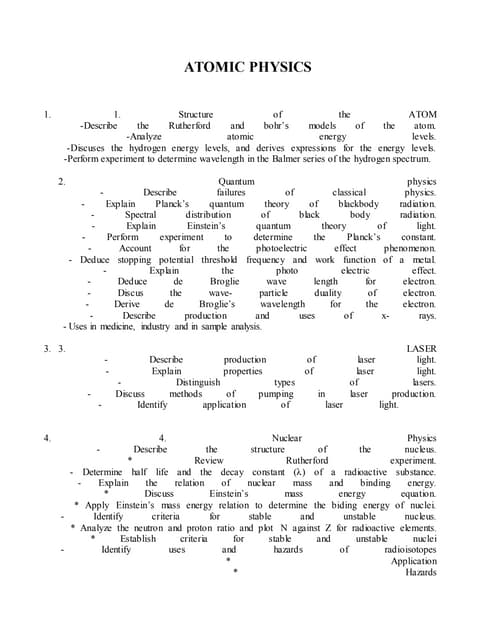 ATOMIC PHYSICS