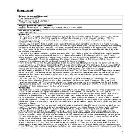 FMP #2 Proposal Completed