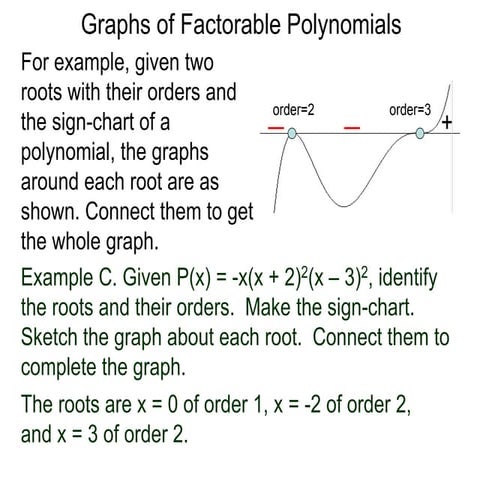 2.8 graphs of factorable polynomials t