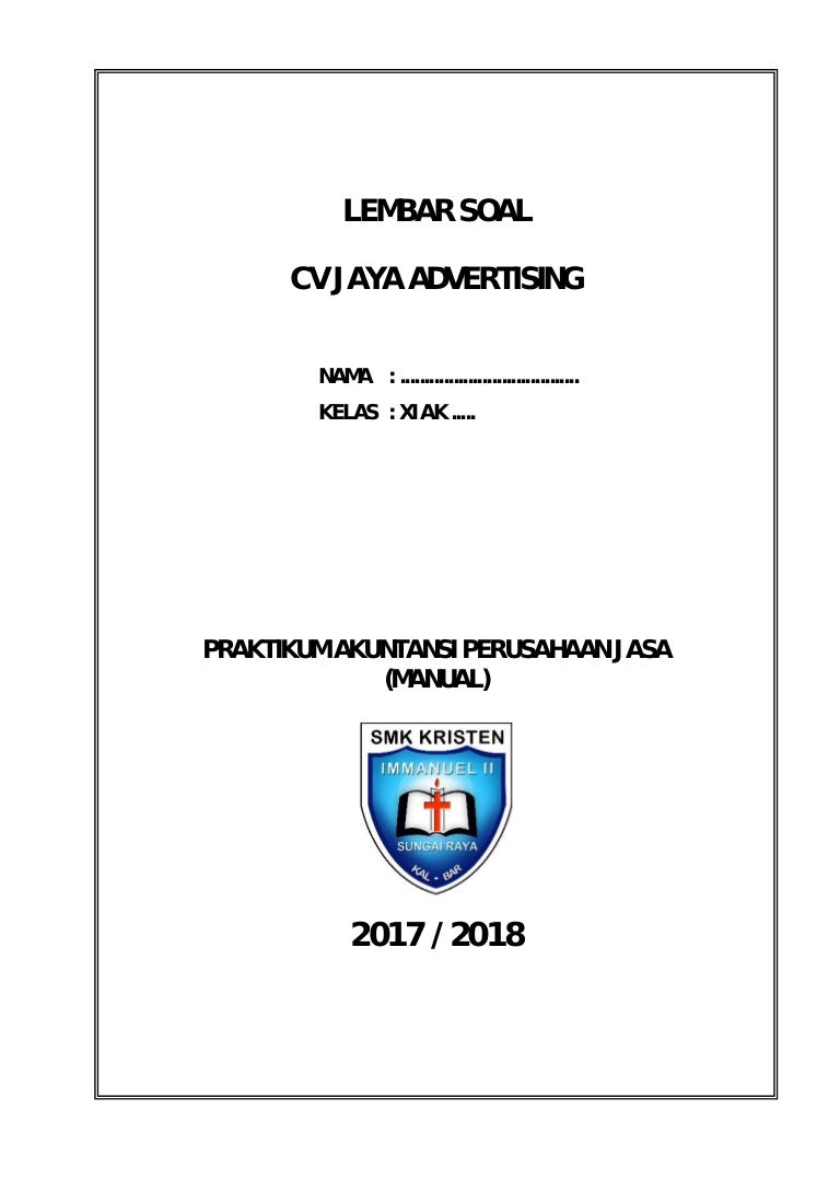 Pratikum Perusahaan Jasa Cv Jaya Advertising
