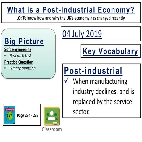2. A Post-industrial economy