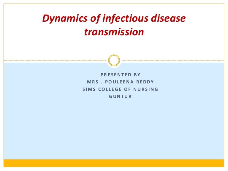 1.DYNAMICS OF DISEASE TRANSMISSION AND CHAIN OF INFECTIONS