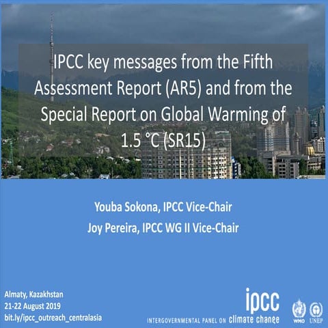 IPCC key messages including from the Special Report on Global Warming ...