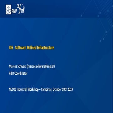 NECOS Industrial Workshop lightning talk by Marcos Felipe Schwarz (RNP)  