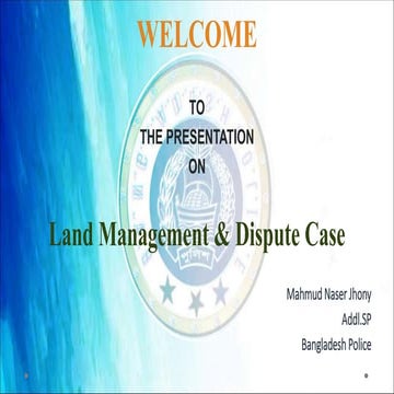 Land Management in Bangladesh