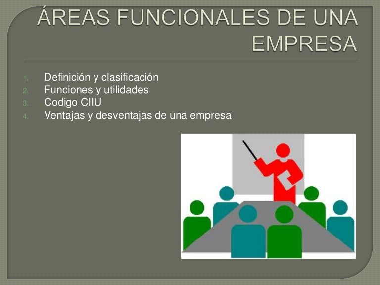 2.1 areas funcionales de la empresa