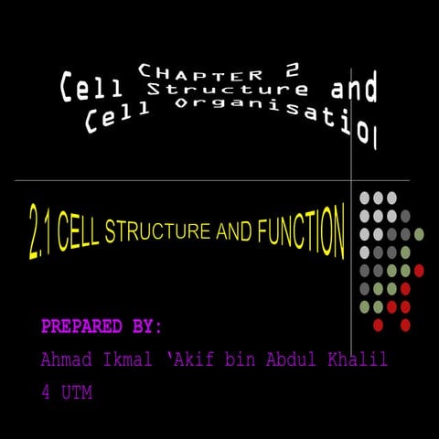 2.1 cell structure and function