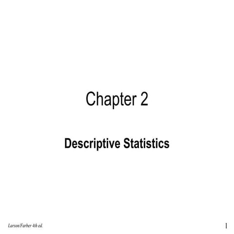 2.1 Part 1 - Frequency Distributions