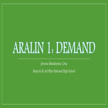 Aralin 1 - Demand