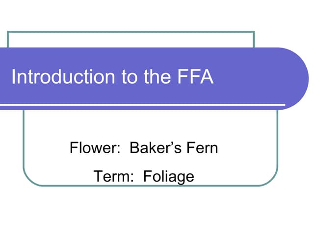 2 1 Ffa Introduction And Bows