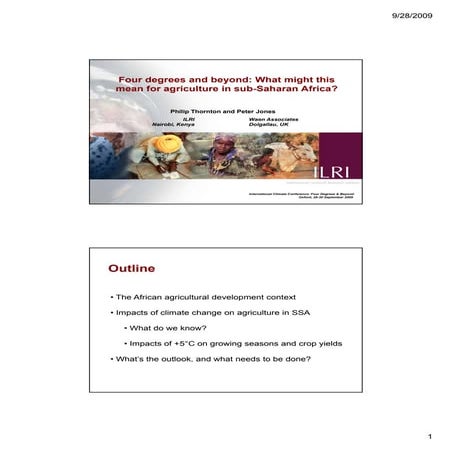 Four degrees and beyond: What might this mean for agriculture in sub-Saharan ...